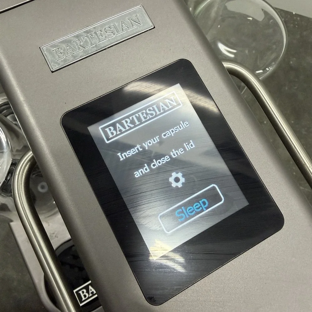 Bartesian Gray Cocktail Machine Touchscreen w/ Glass Bottles & Adapter